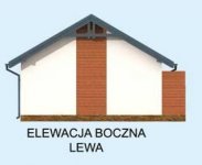 Elewacja projektu G279 garaż dwustanowiskowy z pomieszczeniem gospodarczym - 3