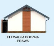 Elewacja projektu G279 garaż dwustanowiskowy z pomieszczeniem gospodarczym - 4