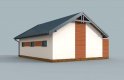 Projekt budynku gospodarczego G279 garaż dwustanowiskowy z pomieszczeniem gospodarczym - wizualizacja 3