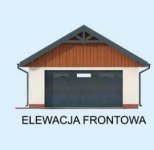 Elewacja projektu G272 garaż dwustanowiskowy z pomieszczeniem gospodarczym - 1