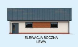 Elewacja projektu G272 garaż dwustanowiskowy z pomieszczeniem gospodarczym - 3