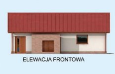 Elewacja projektu G273 garaż dwustanowiskowy z pomieszczeniem gospodarczym - 1