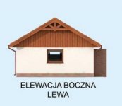 Elewacja projektu G273 garaż dwustanowiskowy z pomieszczeniem gospodarczym - 3