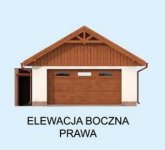 Elewacja projektu G273 garaż dwustanowiskowy z pomieszczeniem gospodarczym - 4