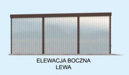 Elewacja projektu GB12 garaż blaszany jednostanowiskowy - 3