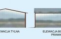Projekt budynku gospodarczego GB16 garaż blaszany dwustanowiskowy - elewacja 2