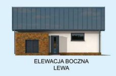 Elewacja projektu G274 garaż dwustanowiskowy z pomieszczeniem gospodarczym - 3