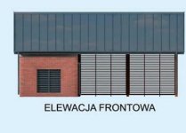 Elewacja projektu G275  z pomieszczeniem gospodarczym i wiatą - 1