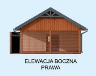 Elewacja projektu G275  z pomieszczeniem gospodarczym i wiatą - 4