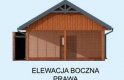 Projekt budynku gospodarczego G275  z pomieszczeniem gospodarczym i wiatą - elewacja 4