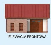 Elewacja projektu G276 garaż jednostanowiskowy z pomieszczeniem gospodarczym  - 1