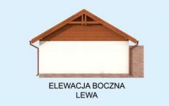 Elewacja projektu G276 garaż jednostanowiskowy z pomieszczeniem gospodarczym  - 3