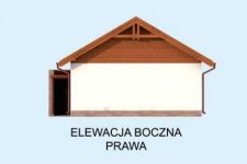 Elewacja projektu G276 garaż jednostanowiskowy z pomieszczeniem gospodarczym  - 4