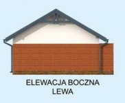 Elewacja projektu G277 garaż jednostanowiskowy z pomieszczeniem gospodarczym i wiatą - 3