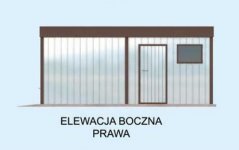 Elewacja projektu GB13 garaż blaszany jednostanowiskowy - 4