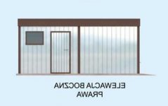 Elewacja projektu GB13 garaż blaszany jednostanowiskowy - 4 - wersja lustrzana