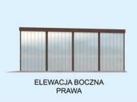 Elewacja projektu GB14 garaż blaszany dwustanowiskowy - 4