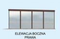 Projekt garażu GB14 garaż blaszany dwustanowiskowy - elewacja 4