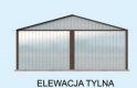 Projekt budynku gospodarczego GB15 garaż blaszany dwustanowiskowy - elewacja 2