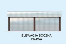 Elewacja projektu GB15 garaż blaszany dwustanowiskowy - 4