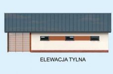 Elewacja projektu G281 garaż dwustanowiskowy z pomieszczeniem gospodarczym i wiatą - 2