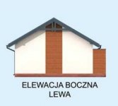 Elewacja projektu G281 garaż dwustanowiskowy z pomieszczeniem gospodarczym i wiatą - 3