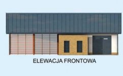 Elewacja projektu G282 z wiatą i pomieszczeniami gospodarczymi - 1