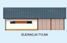 Elewacja projektu G282 z wiatą i pomieszczeniami gospodarczymi - 2