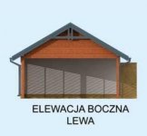 Elewacja projektu G282 z wiatą i pomieszczeniami gospodarczymi - 3