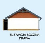 Elewacja projektu G282 z wiatą i pomieszczeniami gospodarczymi - 4