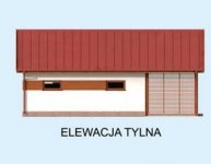 Elewacja projektu G283 garaż jednostanowiskowy z pomieszczeniem gospodarczym - 2