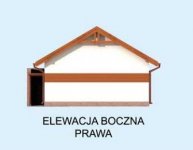 Elewacja projektu G283 garaż jednostanowiskowy z pomieszczeniem gospodarczym - 4