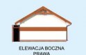 Projekt budynku gospodarczego G283 garaż jednostanowiskowy z pomieszczeniem gospodarczym - elewacja 4