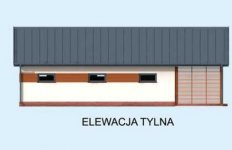 Elewacja projektu G284 garaż dwustanowiskowy z pomieszczeniem gospodarczym i werandą - 2