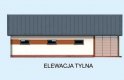 Projekt budynku gospodarczego G284 garaż dwustanowiskowy z pomieszczeniem gospodarczym i werandą - elewacja 2