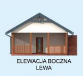 Elewacja projektu G284 garaż dwustanowiskowy z pomieszczeniem gospodarczym i werandą - 3