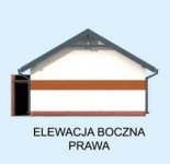 Elewacja projektu G284 garaż dwustanowiskowy z pomieszczeniem gospodarczym i werandą - 4