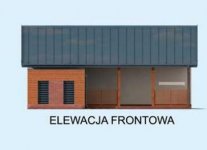 Elewacja projektu G285 garaż jednostanowiskowy z pomieszczeniem gospodarczym i werandą - 1