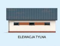 Elewacja projektu G285 garaż jednostanowiskowy z pomieszczeniem gospodarczym i werandą - 2