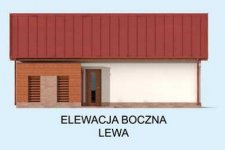 Elewacja projektu G286 garaż dwustanowiskowy z werandą - 3