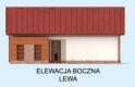 Projekt budynku gospodarczego G286 garaż dwustanowiskowy z werandą - elewacja 3