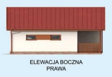 Elewacja projektu G286 garaż dwustanowiskowy z werandą - 4