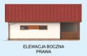 Projekt budynku gospodarczego G286 garaż dwustanowiskowy z werandą - elewacja 4