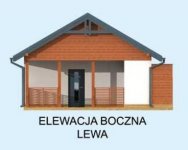 Elewacja projektu G287 garaż dwustanowiskowy z pomieszczeniem gospodarczym - 3