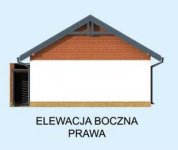 Elewacja projektu G287 garaż dwustanowiskowy z pomieszczeniem gospodarczym - 4