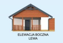 Elewacja projektu G290 jednostanowiskowy z pomieszczeniem gospodarczym i weranda - 3