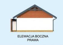 Elewacja projektu G290 jednostanowiskowy z pomieszczeniem gospodarczym i weranda - 4