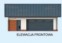 Elewacja projektu G292 budynek gospodarczo-garażowy - 1