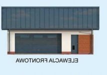 Elewacja projektu G292 budynek gospodarczo-garażowy - 1 - wersja lustrzana