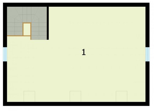 RZUT PODDASZA G295 dwustanowiskowy z pomieszczeniem gospodarczym i poddaszem użytkowym